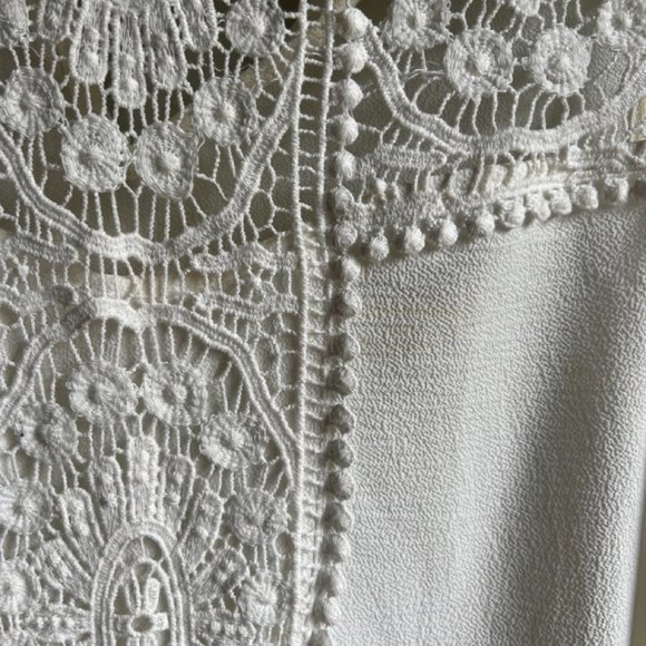 Nordstrom White Crochet Blouse - Picture 2 of 3